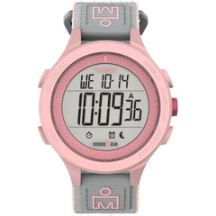 Timex Men's Watch - Ironman Digital Dial Pink and Grey Nylon Strap | TW5M64200JT