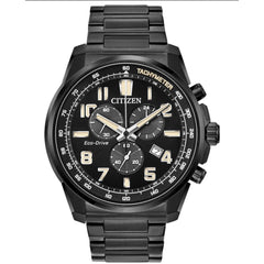 Citizen Men's Watch - Brycen Eco-Drive Chronograph Black Dial Bracelet | AT2375-51E
