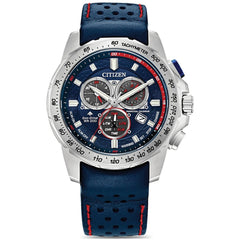 Citizen Men's Watch - Promaster Chronograph Blue Dial Leather Strap | BL5571-09L