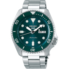 Seiko Men's Watch - Seiko 5 Automatic Green Dial Silver Steel Bracelet | SRPD61K1