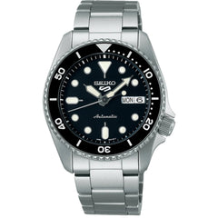 Seiko Unisex Watch - 5 Sports Automatic Black Dial Silver Steel Bracelet | SRPK29K1