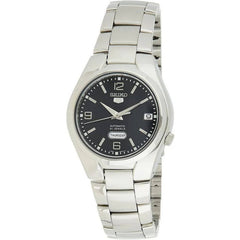Seiko Men's Watch - Seiko 5 Automatic Black Dial Stainless Steel Bracelet | SNK623K1