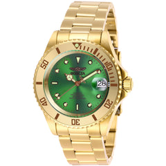 Invicta Men's Watch - Pro Diver Automatic Green Dial Yellow Gold Bracelet | 28665