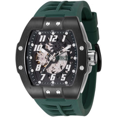 Invicta Men's Watch - S1 Rally Automatic Black Skeleton Dial Green Strap | 44890