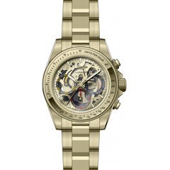 Invicta Men's Watch - Speedway Chrono Skeleton Dial Yellow Gold Bracelet | 50271