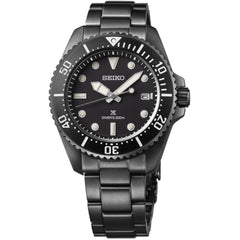 Seiko Men's Watch - Prospex Sea Solar Power Reserve Black Dial Bracelet | SNE599