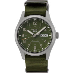 Seiko Men's Watch - 5 Sports Field Automatic Green Dial Nylon Strap | SRPG33