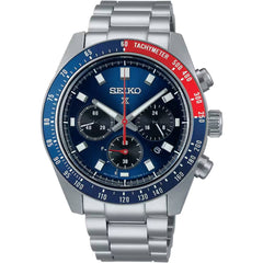 Seiko Men's Watch - Prospex Speedtimer Chronograph Blue Dial Steel Bracelet | SSC913
