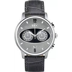 REC Men's Chronograph Grey Calf Leather Strap Watch | MARK I M2