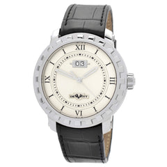 DeWitt Men's Watch - Academia Mechanical White Dial Black Strap Date | NAC.GDE.003