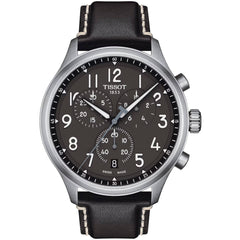 Tissot Men's Watch - T-Sport Chronograph Black Dial Leather Strap | T1166171606200