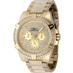 Invicta Men's Watch - Celestial Quartz Crystals Yellow Gold Steel Bracelet | 48561