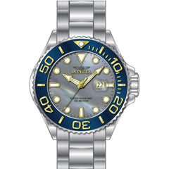 Invicta Men's Watch - Grand Diver Platinum Mop Dial Silver Steel Bracelet | 49157