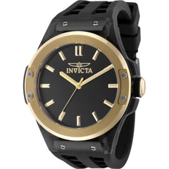 Invicta Men's Watch - Sea Base Quartz Black Brass Dial Silicone Rubber Strap | 50015