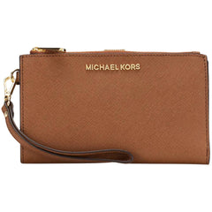 Michael Kors Women's Wristlet Wallet - Jet Set Large, Luggage Brown | 35F8GTVW0L LUG