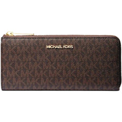 Michael Kors Women's Wallet - Jet Set Travel Large Quarter-Zip, Brown | 35F8GTVZ3B BRN