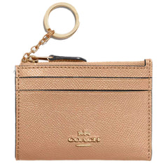 Coach Women's Case - Mini Skinny Id Crossgrain Leather, Gold/Taupe | 88250 TAE
