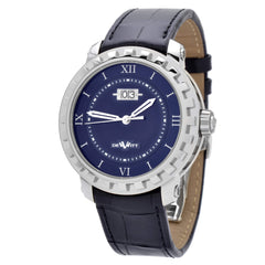 DeWitt Men's Watch - Academia Automatic Blue Dial Leather Strap Date | NAC.GDE.005