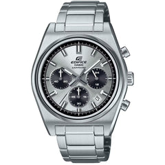 Casio Men's Watch - Edifice Chrono Silver and Black Dial Bracelet | EFB-730D-7AVCR