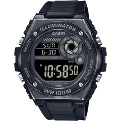 Casio Men's Watch - Alarm Black and Grey Digital Dial Resin Strap | MWD-100HB-1BVCF