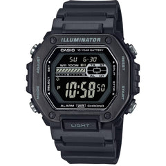Casio Men's Watch - Dual Time Black Digital Dial Resin Strap Alarm | MWD-110HB-1BVCF