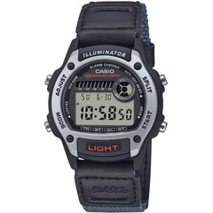 Casio Unisex Watch - Alarm Digital Dial Black and Grey Strap | W-220HF-8AVCF