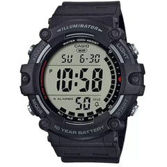 Casio Unisex Watch - Dual Time Alarm Chronograph Black Resin Strap | AE-1500WH-1AVCF