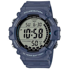 Casio Unisex Digital Watch - Dual Time Alarm Chrono Navy Resin Strap | AE-1500WH-2AVCF