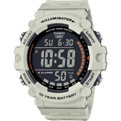 Casio Unisex Digital Watch - Dual Time Chrono White Resin Strap | AE-1500WH-8B2VCF