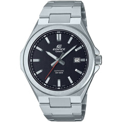 Casio Men's Watch - Edifice Quartz Black Dial Silver Steel Bracelet | EFB-108D-1AVCR