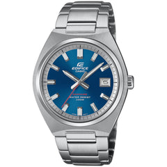 Casio Men's Watch - Edifice Quartz Blue Dial Silver Steel Bracelet | EFB-109D-2AVCF