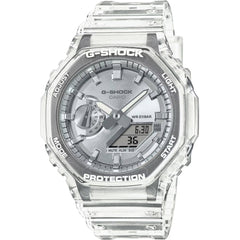 Casio Men's Watch - G-Shock World Time Ana-Digi Dial Clear Strap | GA-2100BM-7A8CR