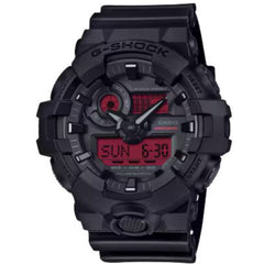 Casio Unisex Ana-digi Watch - G-Shock Word Time Black Resin Strap | GA-700BBR-1ACR