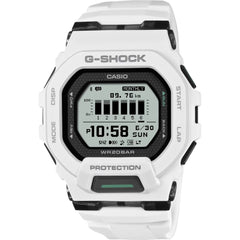 Casio Unisex Digital Watch - G-Shock Alarm World Time White Resin Strap | GBD-200-7CR