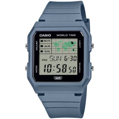 Casio Unisex Digital Watch - Alarm World Time Grey Dial Blue Resin Strap | LF-30W-2ACF