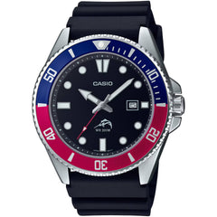 Casio Unisex Dive Watch - Quartz Silver Case Black Dial Resin Strap | MDV-106B-1A2VCF