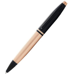Cross Ballpoint Pen - Calais Brushed Rose Gold Plated and Black Lacquer | AT0112-27