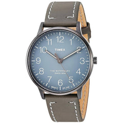 Timex Unisex Watch - The Waterbury Quartz Grey Dial Leather Strap | TW2P96000VQ