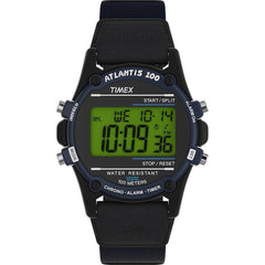 Timex Men's Digital Watch - Atlantis Quartz Green Dial Blue Fabric Strap | TW2V44400VQ