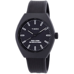Timex Unisex Analog Watch - Urban Pop Quartz Tonneau Black Dial Strap | TW2W42100VQ