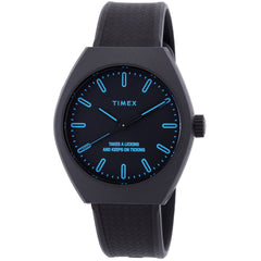 Timex Unisex Analog Watch - Urban Pop Quartz Tonneau Black Dial Strap | TW2W42300VQ