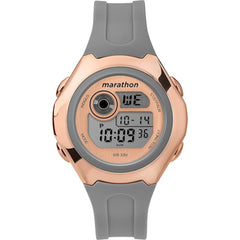 Timex Women's Digital Watch - Marathon Alarm Grey Resin Strap | TW5M331009J
