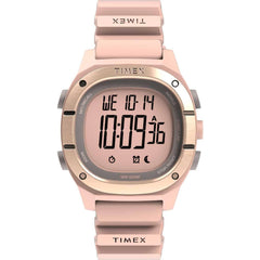 Timex Unisex Digital Watch - Command Quartz Pink Dial Silicone Strap | TW5M35700VQ