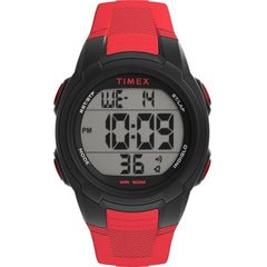 Timex Unisex Digital Watch - Quartz Grey Dial Red Silicone Strap Date | TW5M58500SO