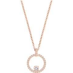 Swarovski Women's Pendant Necklace - Constella Clear Crystal Pavé Circle | 5202446