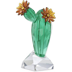 Swarovski Women's Figurine - Crystal Flowers Golden Yellow Cactus Large | 5427592