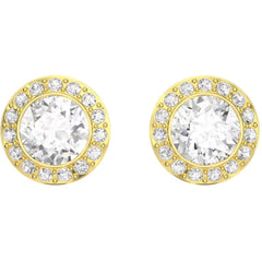 Swarovski Women's Stud Earrings - Una Gold Tone Plated Clear Crystal Pave | 5505470