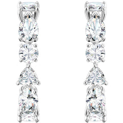 Swarovski Women's Cuff Earrings - Rhodium Plated and White Stones Tennis | 5563322