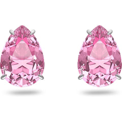 Swarovski Women's Stud Earring - Gema Single Teardrop-Cut Pink Crystals | 5614455