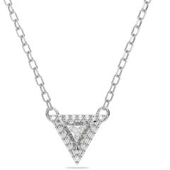 Swarovski Women's Pendant Necklace - Stilla Hand-Set Triangle-Cut Stone | 5642983